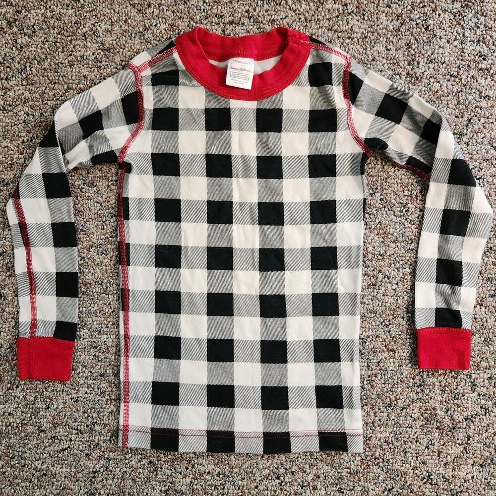 Hanna Andersson buffalo check pajama top 120cm 6-7